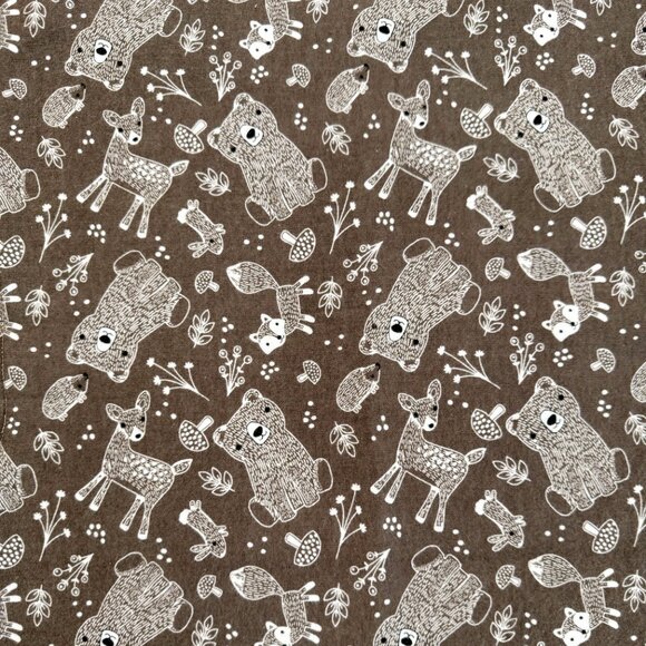 Forest Animal Flannel Baby Blanket: Bears, Foxes, Deer - Picture 2 of 3